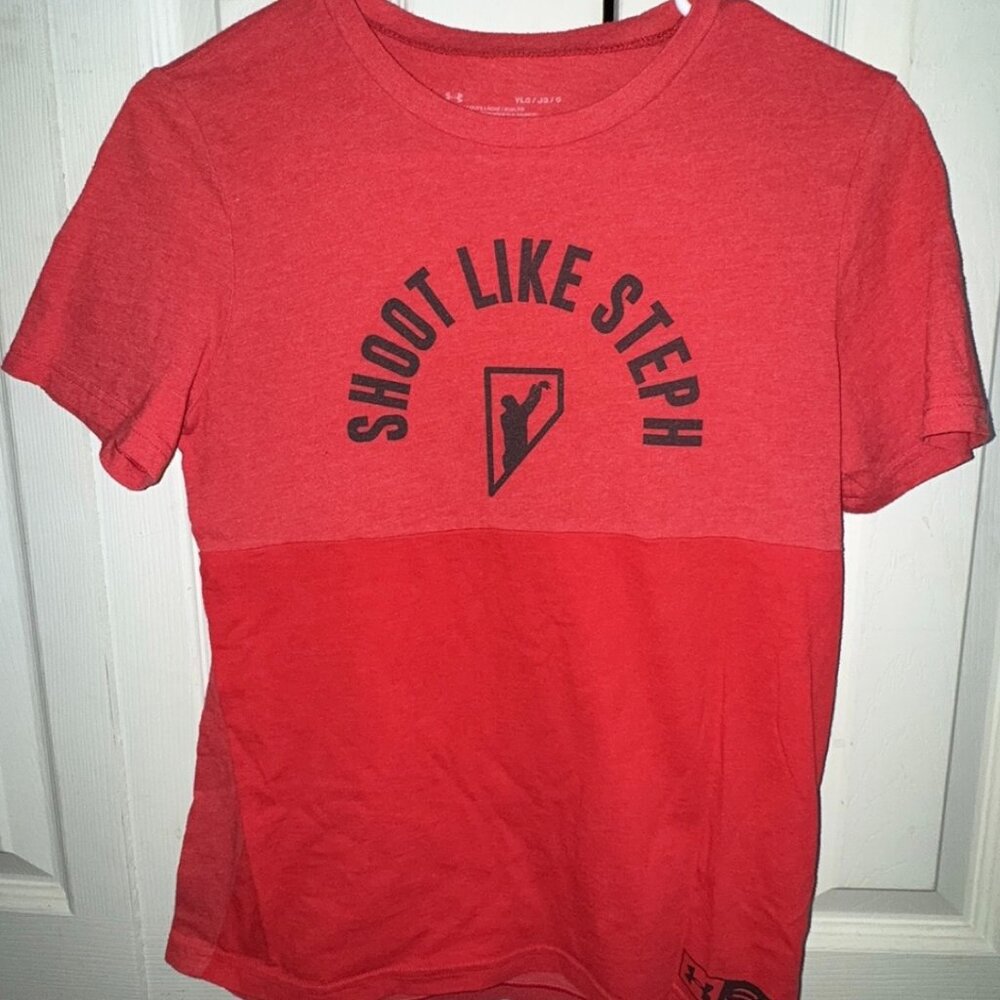 Steph Curry Under Armour Boys Red YLG Basketball T Shirt